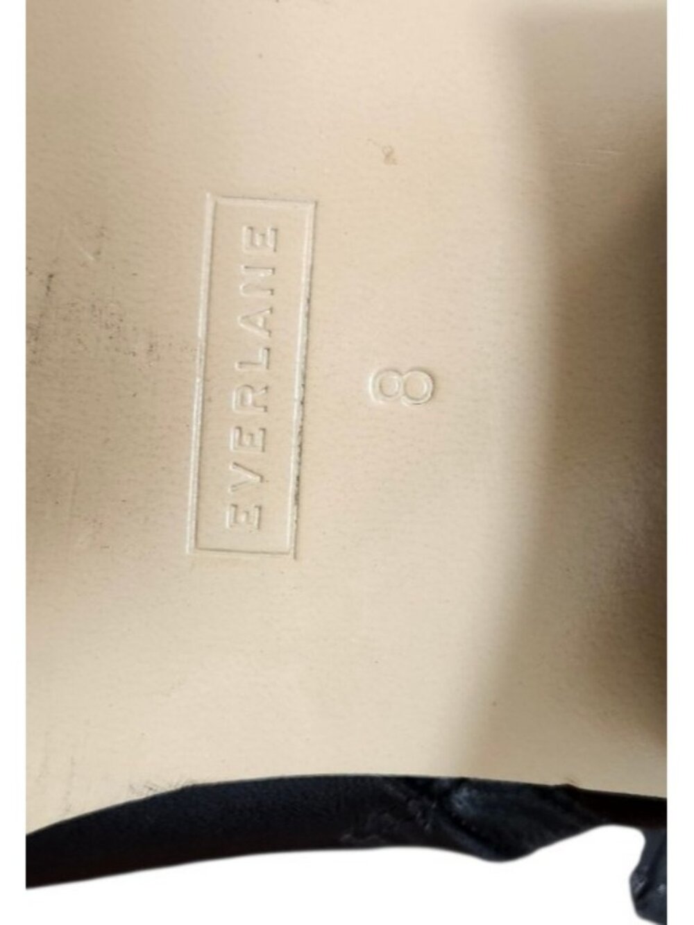 Everlane Day Heel Boot Womens Size 8 Black Leather Ankle Boots Square Toe Zip - Picture 13 of 14